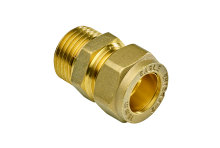 Overgangsnippel til kobberrør/PEX 1/2" x 15 mm